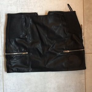 Black Leather mini skirt